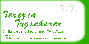 terezia tagscherer business card